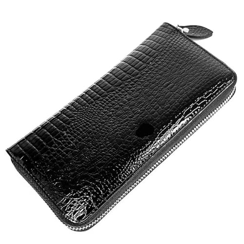 LXLAEOANG Damen Geldbörsen und Portemonnaies Armband Geldbörsen Weiblicher Reißverschluss Lange Geldbörse Damen Karte Münzgeldbörse Clutch Für den Abend, Feiertage(Black) von LXLAEOANG