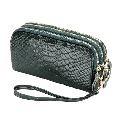 LXLAEOANG Frauen Brieftasche Lange Zipper Armband Tasche Dame Kupplung Geldbörse Handy Tasche Geld Clip Für den Abend, Feiertage(Green) von LXLAEOANG