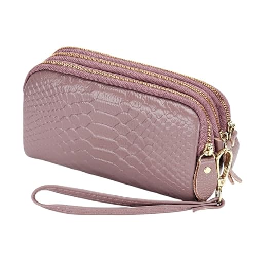 LXLAEOANG Frauen Brieftasche Lange Zipper Armband Tasche Dame Kupplung Geldbörse Handy Tasche Geld Clip Für den Abend, Feiertage(PURPLE) von LXLAEOANG