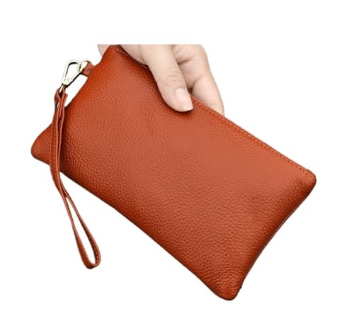 LXLAEOANG Geldbörse Damen Mini Handtasche Geldbörse Kartenhalter Handyhalter Reißverschluss Clutch Abendtaschen Kleine Armband Geldbörsen Für den Abend, Feiertage(Brown) von LXLAEOANG