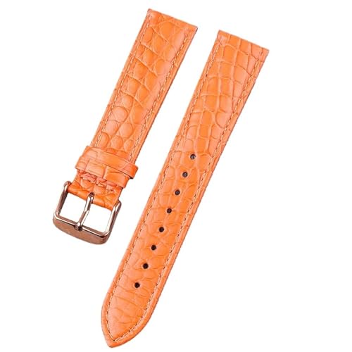 LXLAEOANG Leather Watch Strap Quick Release Replacement Bands Colorful Suitable for Men and Women(Orange rose,23mm) von LXLAEOANG
