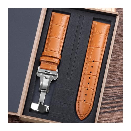 LXLAEOANG PU Leather Watch Straps with Box WatchBand 14mm 16mm 18mm 20mm 21mm 22mm 24mm Watch Bracelet Butterfly Clasp Wristband Belt(Color 1,16mm) von LXLAEOANG