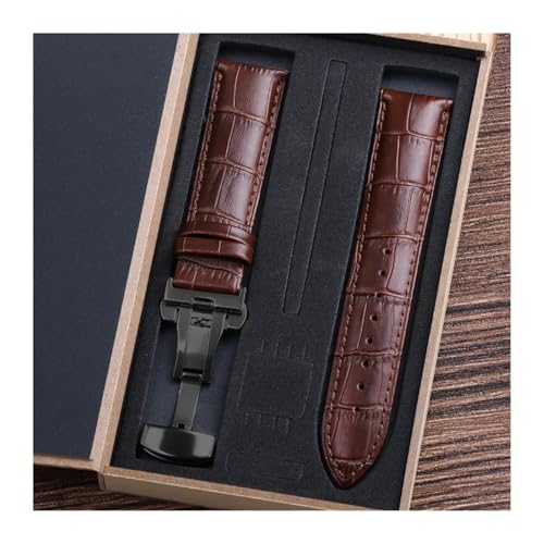 LXLAEOANG PU Leather Watch Straps with Box WatchBand 14mm 16mm 18mm 20mm 21mm 22mm 24mm Watch Bracelet Butterfly Clasp Wristband Belt(Color 10,18mm) von LXLAEOANG