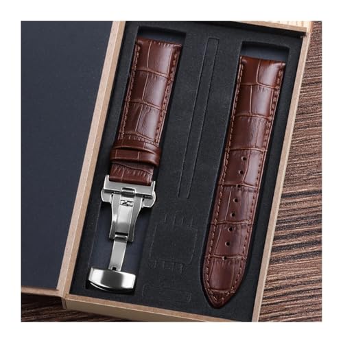LXLAEOANG PU Leather Watch Straps with Box WatchBand 14mm 16mm 18mm 20mm 21mm 22mm 24mm Watch Bracelet Butterfly Clasp Wristband Belt(Color 9,17mm) von LXLAEOANG