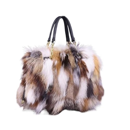 LXLAEOANG Pelz Frauen Messenger Tasche Winter Damen Warme Schulter Tote Abend Party Kupplung(Color 1) von LXLAEOANG