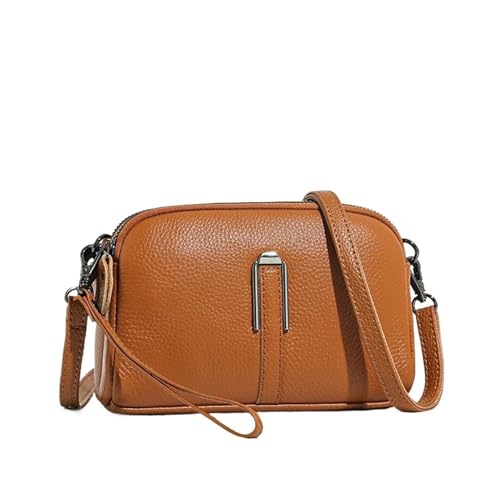 LXLAEOANG Tasche Damen Umhängetaschen for Frau Mama weiblich einfarbig Clutch Telefon Schulter Messenger Bag Für den Abend, Feiertage(Brown) von LXLAEOANG