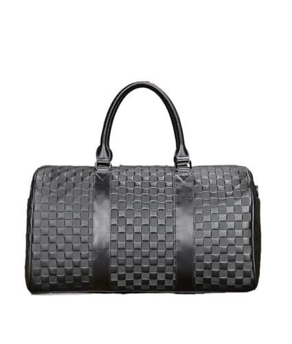 Schwarze Herren Leder Reisetasche Fitnesstasche wasserdichte Handtasche Top Layer Rindsleder Crossbody Single Shoulder Bag(Color 4) von LXLAEOANG