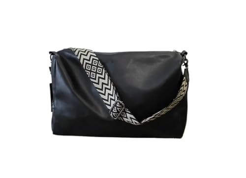 Street Fitness Reisetasche Herren Schulter Crossbody Weiches Leder Große Tasche Lässig Reine Farbe Reißverschluss(Color 2) von LXLAEOANG