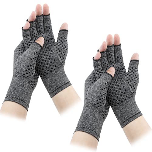 2 Paar Arthrose Handschuhe,Kompressionshandschuhe Damen,Bereitstellung von Wärme und Kompression zur Förderung der Heilung, Linderung von Schmerzen bei rheumatoider Arthritis und Karpaltunnel (M) von LXMY