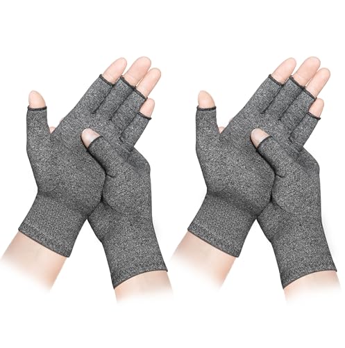 LXMY 2 Paar Arthrose Handschuhe,Kompressionshandschuhe Damen,Bereitstellung von Wärme und Kompression zur Förderung der Heilung, Linderung von Schmerzen bei rheumatoider Arthritis und Karpaltunnel(L) von LXMY