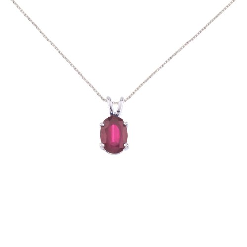 LXR 14k Gelbgold Oval Rubin Anhänger 0.75 ct von LXR