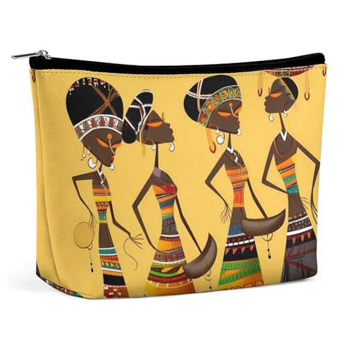 Kosmetiktasche, Reise-Make-up-Tasche, wasserdicht, Kulturbeutel, kreative afrikanische Kultur, Make-up-Organizer, tragbar, Kulturbeutel, große Kapazität, Reißverschlusstasche für Damen und Herren, von LXTDPBK