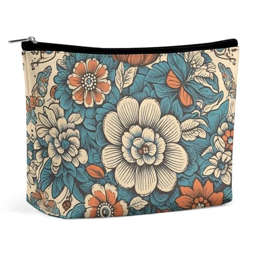 LXTDPBK Kosmetiktasche, Reise-Make-up-Tasche, wasserdicht, Kulturbeutel, blaue Wolken und Regen, Make-up-Organizer, tragbar, Kulturbeutel, große Kapazität, Reißverschlusstasche für Damen und Herren, von LXTDPBK