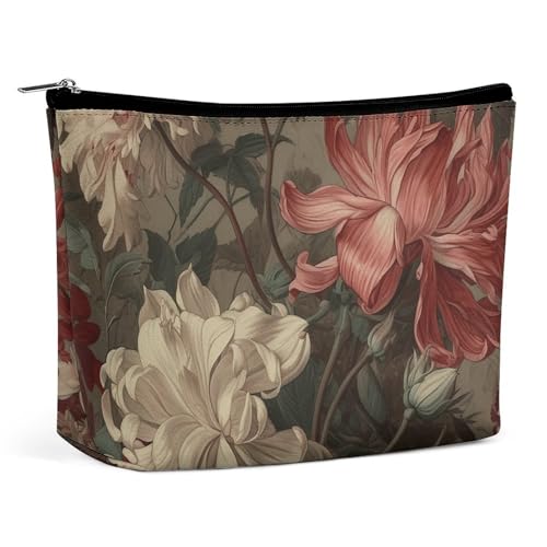 LXTDPBK Kosmetiktasche, Reise-Make-up-Tasche, wasserdicht, Kulturbeutel, blaues Fliesenmuster, Make-up-Organizer, tragbare Kulturbeutel, große Kapazität, Reißverschlusstasche für Damen und Herren, von LXTDPBK