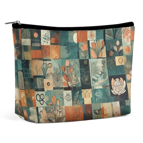LXTDPBK Kosmetiktasche, Reise-Make-up-Tasche, wasserdicht, Kulturbeutel, natürliches Muster, Make-up-Organizer, tragbar, Kulturbeutel, große Kapazität, Reißverschlusstasche für Damen und Herren, von LXTDPBK