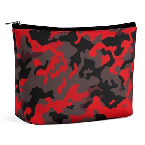 LXTDPBK Kosmetiktasche, Reise-Make-up-Tasche, wasserdicht, Kulturbeutel, niedlicher Vogel, Make-up-Organizer, tragbar, Kulturbeutel, große Kapazität, Reißverschlusstasche für Damen und Herren, Rotes von LXTDPBK