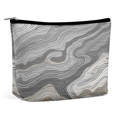 LXTDPBK Kosmetiktasche, Reise-Make-up-Tasche, wasserdicht, goldfarben, abstrakt, kariert, Make-up-Organizer, tragbar, Kulturbeutel, große Kapazität, Reißverschlusstasche für Damen und Herren, Graue LXTDPBK Kosmetiktasche, Reise-Make-up-Tasche, wasserdicht, goldfarben, abstrakt, kariert, Make-up-Organizer, tragbar, Kulturbeutel, große Kapazität, Reißverschlusstasche für Damen und Herren, Graue von LXTDPBK