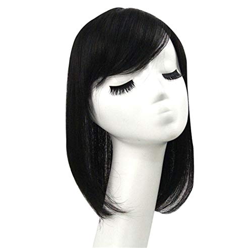 100 % Echthaar-Topper, mit seitlichem Pony, zum Anklippen, für Damen, 30,5 cm, Kaffeebraun 100 % Echthaar-Topper, mit seitlichem Pony, zum Anklippen, für Damen, 30,5 cm, Kaffeebraun von LXUE