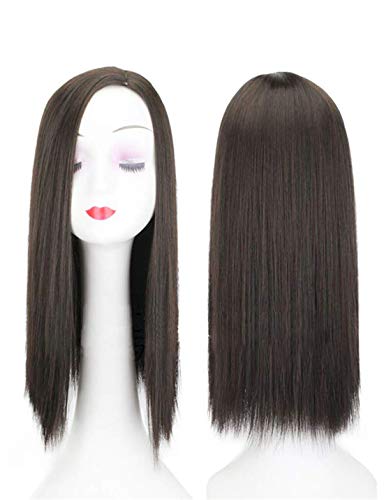 50,8 cm lange, glatte Haarteile für Frauen mit linkem Scheitel, Clip-in-Haarteile für dünner werdendes Haar, Schwarzbraun 50,8 cm lange, glatte Haarteile für Frauen mit linkem Scheitel, Clip-in-Haarteile für dünner werdendes Haar, Schwarzbraun von LXUE