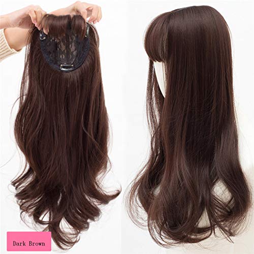 55,9 cm langes, gewelltes Haar, Verschluss mit Clips, für Frauen mit dünner werdendem Haar von LXUE