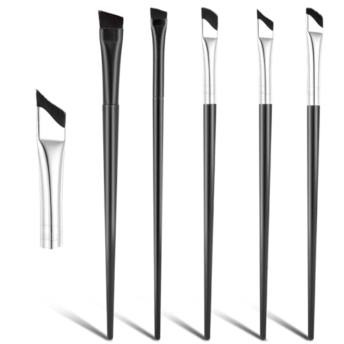 LXUEJIE 5 Stück Eyelinerpinsel Set, Abgewinkelter Augenbrauen Pinsel Makeup Pinsel Augen Make up Werkzeug für Augenbrauen Eyeliner von LXUEJIE