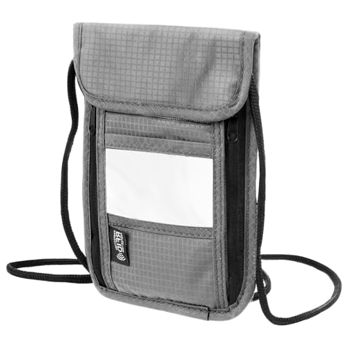 LXUEJIE Brustbeutel mit RFID Schutz, Anti-Diebstahl Unisex Reisegeldbeutel Wasserdicht Brustbeutel Herren Versteckter brusttaschefür Passport Kreditkarten Smartphone Münzen Geld(Schwarz) (Grau) von LXUEJIE
