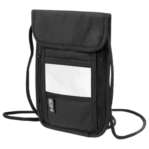 LXUEJIE Brustbeutel mit RFID Schutz, Anti-Diebstahl Unisex Reisegeldbeutel Wasserdicht Brustbeutel Herren Versteckter brusttaschefür Passport Kreditkarten Smartphone Münzen Geld(Schwarz) (Schwarz) von LXUEJIE