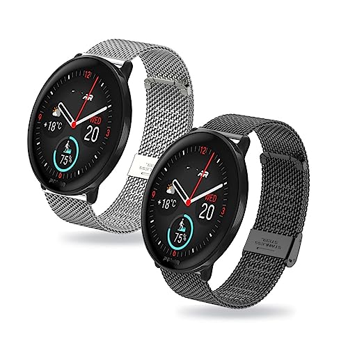 2-PCS Metall Armband Kompatibel mit Polar Ignite/Unite/Pacer Armband Mesh Edelstahl Schnalle für Damen/Herren für Polar Ignite/Pacer Band Ersatzarmband für Polar Ignite/Unite (7) von LXURY