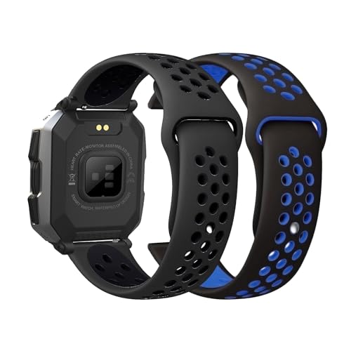 2 Stück Silikon Armbänder für C20 Smartwatch/Tank M1 Smartwatch Armband Einstellbar Weiches Atmungsaktiv Sport Ersatzarmband Kompatibel mit C20 Smartwatch/Tank M1 Uhrenarmband für Herren Damen (2) 2 Stück Silikon Armbänder für C20 Smartwatch/Tank M1 Smartwatch Armband Einstellbar Weiches Atmungsaktiv Sport Ersatzarmband Kompatibel mit C20 Smartwatch/Tank M1 Uhrenarmband für Herren Damen (2) von LXURY