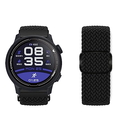Elastizität Nylon Kompatible mit COROS PACE 2/ COROS APEX 42mm Armband für Männer und Frauen Weben Nylon-Clips aus rostfreiem Metall Schließe Armband für COROS PACE 2/ COROS APEX 42mm (11) von LXURY