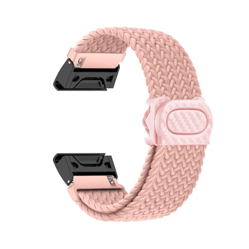 Geflochten Armband für Garmin Fenix 5/ 5 Plus Armbänder, Weiches Nylon mit Druckknopfverschluss Verstellbar Sport Ersatzarmband Kompatibel mit Garmin Fenix 5/5 Plus Uhrenarmband für Damen Herren (6) von LXURY