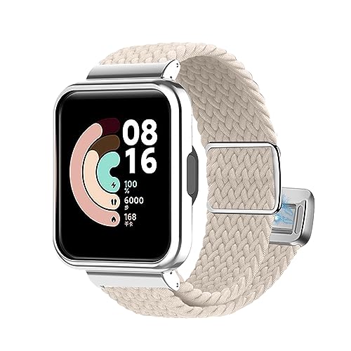Geflochtenes Armbänder für Xiaomi Redmi Watch 2 Lite Armband, Nylon Elastisch mit Magnetisch Verstellbare Sport Ersatzarmband Kompatibel mit Redmi Watch 2 Lite Uhrenarmband für Herren Damen (18) von LXURY