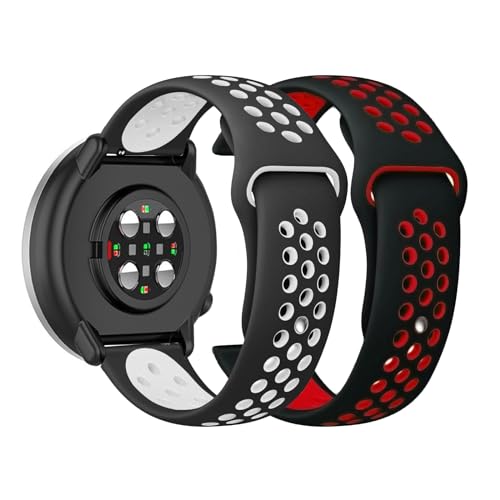LXURY 2 Stück Silikon Armbänder für Polar Ignite 3/Ignite 2/Ignite Armband Einstellbar Weiches Atmungsaktiv Band Sport Ersatzarmband Kompatibel mit Polar Ignite Uhrenarmband für Herren Damen (6) von LXURY