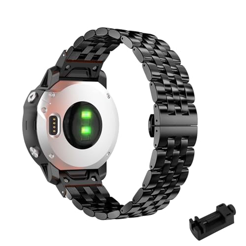 LXURY Armbänder für Garmin Descent Mk2S Armband Edelstahl Metall für Garmin Descent Mk2S Bänder Verstellbares Ersatzarmbänder Kompatibel mit Garmin Descent Mk2S Uhrenarmband für Damen Herren (6) von LXURY