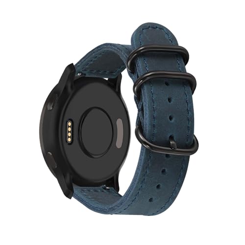 LXURY Armbänder für Garmin Vivoactive 5 Armband, Vintage Leder mit Verstellbarer Edelstahl Metall Schnalle für Herren Damen Ersatzarmband Kompatibel mit Garmin Vivoactive 5 Uhrenarmband (5) von LXURY