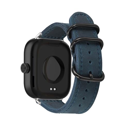 LXURY Armbänder für Xiaomi Redmi Watch 4 Armband, Vintage Leder mit Verstellbarer Edelstahl Metall Schnalle für Herren Damen Ersatzarmband Kompatibel mit Xiaomi Redmi Watch 4 Uhrenarmband (7) von LXURY