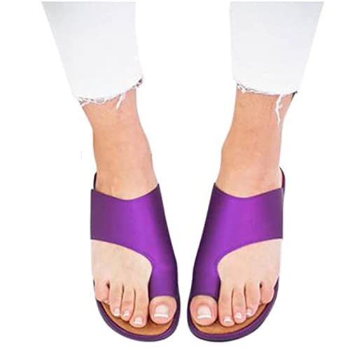 LXURY Damen Orthopädische Sandalen, Hallux Valgus Bunion rutschfeste Weiche Flip Flops, Für Sommer Strand Reise Hausschuhe,Lila,39 LXURY Damen Orthopädische Sandalen, Hallux Valgus Bunion rutschfeste Weiche Flip Flops, Für Sommer Strand Reise Hausschuhe,Lila,39 von LXURY