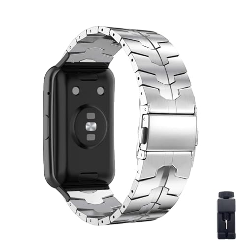 LXURY Edelstahl Armbänder für Huawei Watch Fit 2 Armband Metall Ersatzarmband für Huawei Watch Fit 2 Bänder Verstellbares Kompatibel mit Huawei Watch Fit 2 Uhrenarmband (5) von LXURY