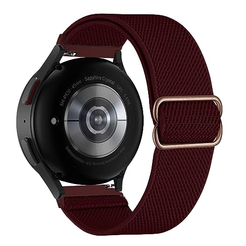 LXURY Elastisch Armband für Garmin Vivoactive 4S/Venu 2S/Vivomove 3S Armband, Dehnbar Nylon Stoff Band Herren/Damen Verstellbar Sport Ersatzarmband Kompatibel mit Garmin Venu 2S Uhrenarmband (M) von LXURY