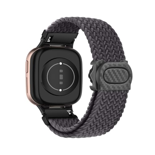 LXURY Geflochten Armband für Honor Watch 4 Armbänder, Weiches Elastisch Nylon mit Druckknopfverschluss Verstellbar Sport Ersatzarmband Kompatibel mit Honor Watch 4 Uhrenarmband für Damen Herren (6) von LXURY
