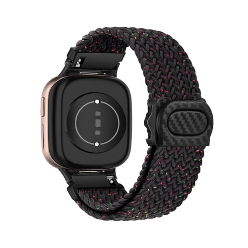 LXURY Geflochten Armband für Honor Watch 4 Armbänder, Weiches Elastisch Nylon mit Druckknopfverschluss Verstellbar Sport Ersatzarmband Kompatibel mit Honor Watch 4 Uhrenarmband für Damen Herren (7) von LXURY