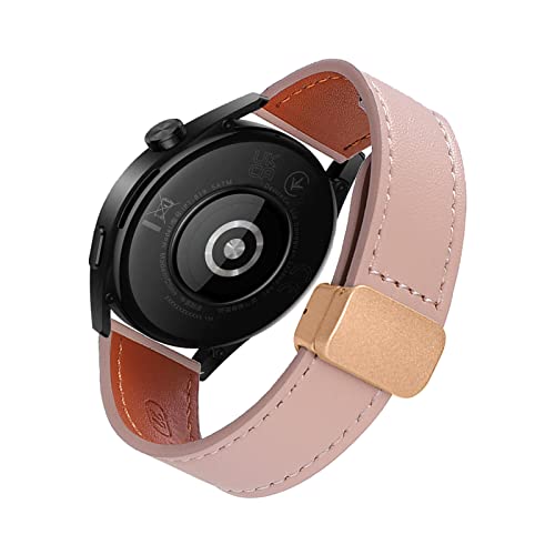 LXURY Magnetisch Lederarmband für Amazfit GTR Mini Armband, Elegante Leder Armbänder für Herren Damen Verstellbarer Ersatzarmband Kompatibel mit Amazfit GTR Mini Uhrenarmband (2) von LXURY