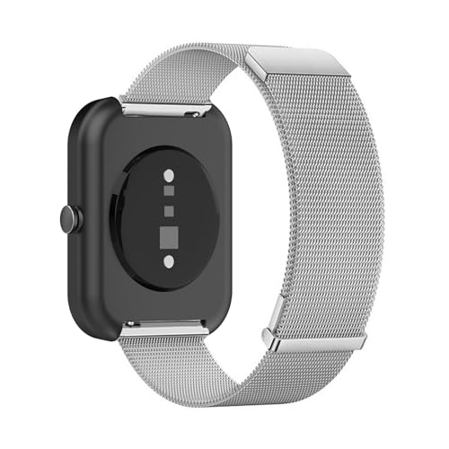 LXURY Magnetische Edelstahl Armbänder für Nothing Watch Pro Armband, mit Dual Magnet Einstellbar Metall Mesh Ersatzarmband Kompatibel mit Nothing Watch Pro Uhrenarmband für Damen Herren (Silber) von LXURY