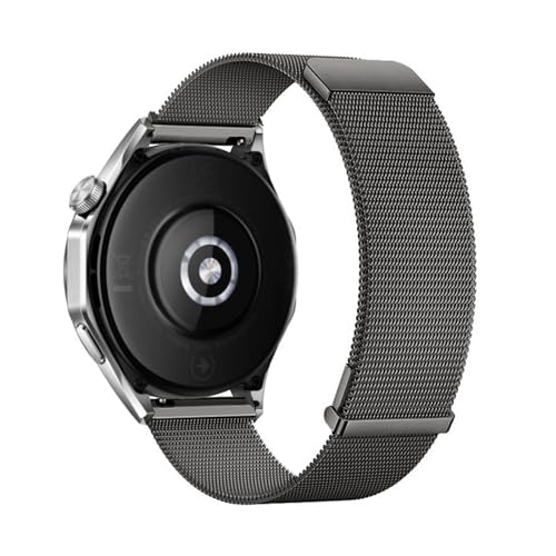 LXURY Magnetische Edelstahl Armbänder für OnePlus Watch 2 Armband, mit Dual Magnet Einstellbar Metall Mesh Ersatzarmband Kompatibel mit OnePlus Watch 2 Uhrenarmband für Damen Herren (Schwarz) von LXURY