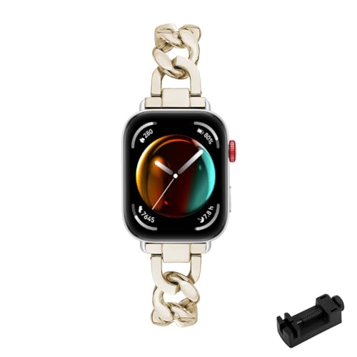 LXURY Metall Armbänder für Huawei Watch Fit 3 - Elegantes Edelstahl Ersatzarmband für Damen, Verstellbar, Kompatibel Mit Huawei Watch Fit 3 von LXURY