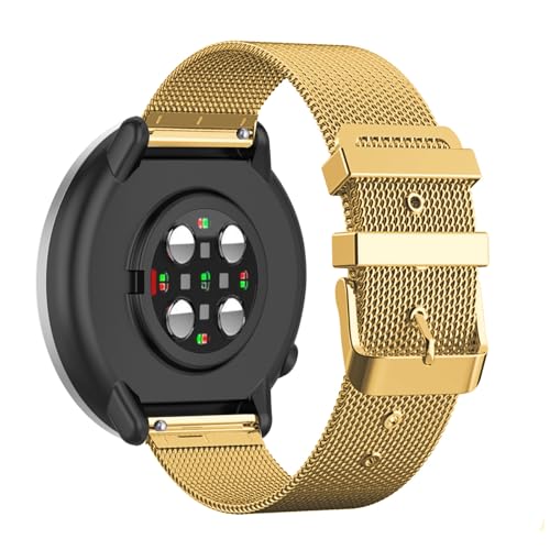 LXURY Metall Armbänder für Polar Unite/Pacer Armband, Edelstahl Mesh mit Einstellbar Schnalle Ersatzarmband für Damen Herren Kompatibel mit Polar Unite/Pacer Uhrenarmband (Gold) von LXURY