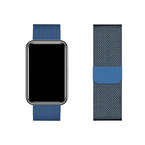 LXURY Metall Edelstahl Armbänder Kompatibel mit Huawei Watch Fit/Fit Elegant/Fit New Armband Magnetisch Einstellbar Mesh Ersatzarmband für Huawei Watch Fit/Fit Elegant/Fit New Uhrenarmband (7) von LXURY