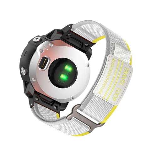 LXURY Nylon Armbänder für Garmin Fenix 7S/7S Solar/7S Sapphire Solar Armband, Weiches Stoff mit Verstellbar Verschluss Damen Herren Sport Ersatzarmband Kompatibel mit Garmin Fenix 7S Uhrenarmband (2) von LXURY
