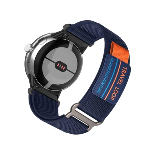 LXURY Nylon Armbänder für Google Pixel Watch 2/ Pixel Watch - Sportliches Uhrenarmband mit Schleifenverschluss, Multicolor, 8 von LXURY