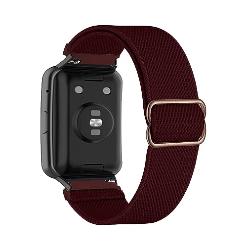 LXURY Nylon Armbänder für Huawei Watch Fit/Fit Elegant/Fit New Armband Elastisch Nylon Sport Loop für Huawei Watch Fit Band Verstellbare Ersatzarmband Kompatibel mit Huawei Watch Fit Uhrenarmband (P) von LXURY